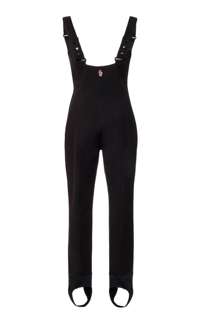 Shop Moncler Stretch-twill Stirrup Ski Jumpsuit In Black