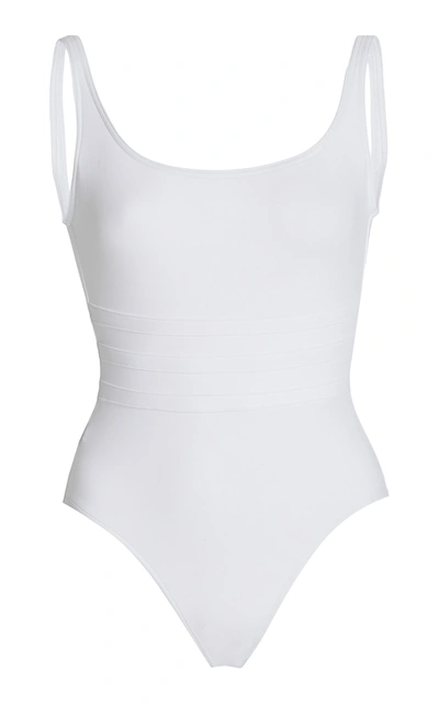 Shop Eres Aquarelle One-piece Swimsuit In White