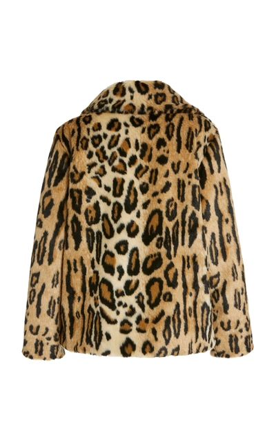 Shop Apparis Gianna Leopard-print Faux Fur Coat In Animal