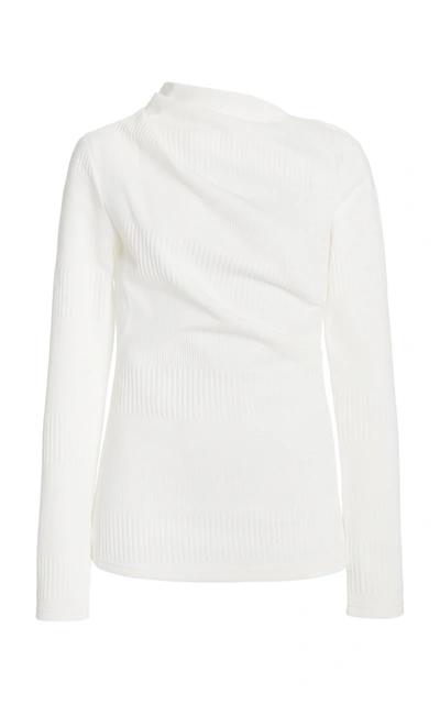 Shop Acler Women's Parkfield Draped Crepe Top In White