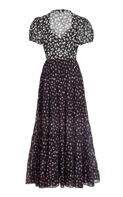Shop Rixo London Women's Tamara Mixed-print Cotton Midi Dress In Floral