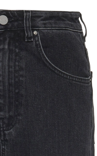 Shop Totême Flair Rigid High-rise Wide-leg Jeans In Grey