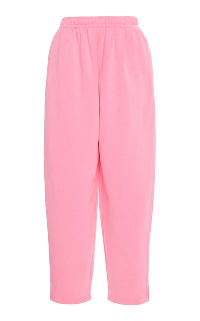 Shop Balenciaga Women's Oversized Fleece Sweatpants In Pink