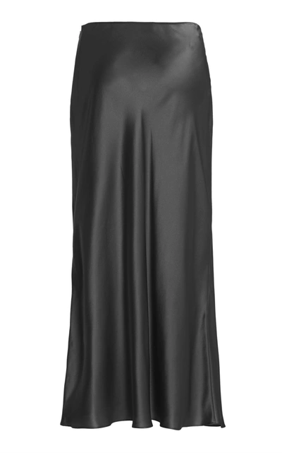 Shop Sablyn Miranda Silk Maxi Skirt In Grey
