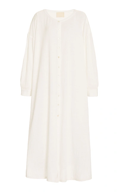 Shop Anaak Women's Narni Maxi Shirt Dress In White