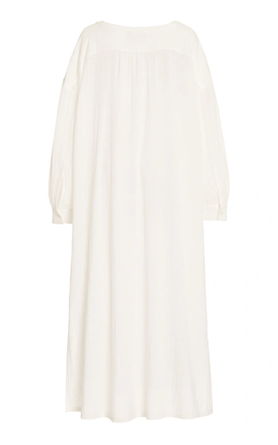 Shop Anaak Women's Narni Maxi Shirt Dress In White