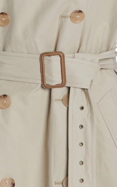 Shop Nili Lotan Tanner Cotton-blend Trench Coat In Neutral