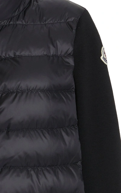 Shop Moncler Wool-trimmed Down Puffer Jacket In Black