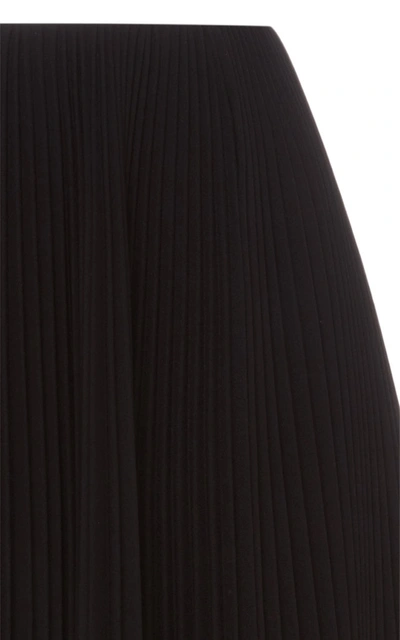 Shop Balenciaga Women's Plissã© Crepe Midi Skirt In Black