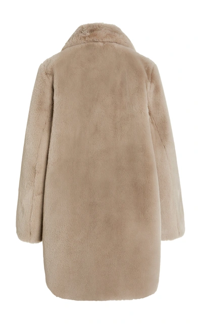 Shop Apparis Sasha Faux Fur Coat In Neutral