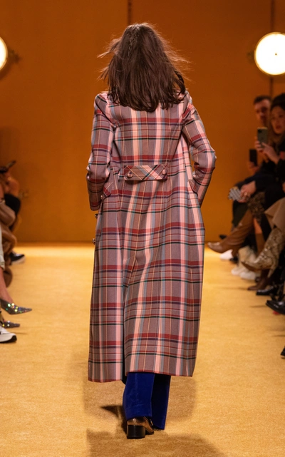 Shop Zimmermann Lucky Checked Cotton-blend Coat In Plaid