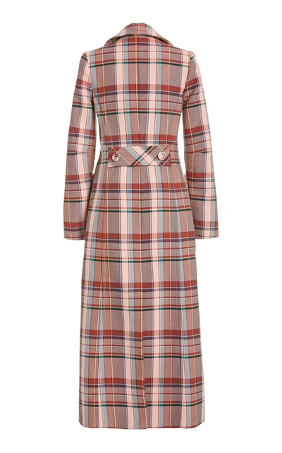 Shop Zimmermann Lucky Checked Cotton-blend Coat In Plaid