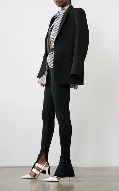 Shop Wardrobe Nyc Women's Side Zip Legging In Black,khaki