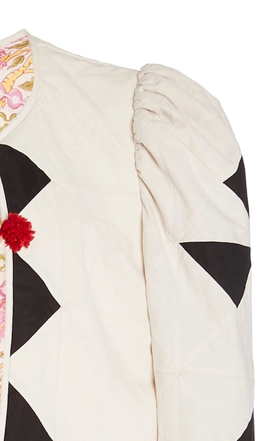 Shop Alix Of Bohemia Pierrot Quilted Cotton Jacket In White