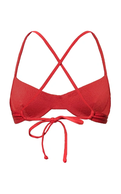 Shop Mara Hoffman Women's Mazlyn Bikini Top In Red