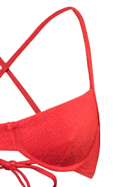 Shop Mara Hoffman Women's Mazlyn Bikini Top In Red