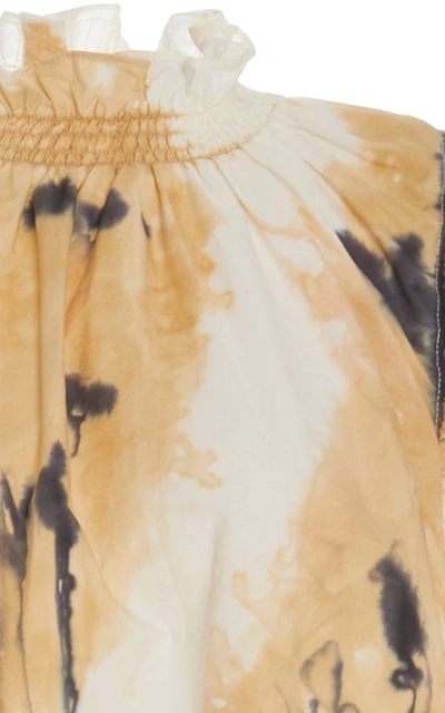 Shop Sea Tamara Printed Cotton-voile Top In Yellow