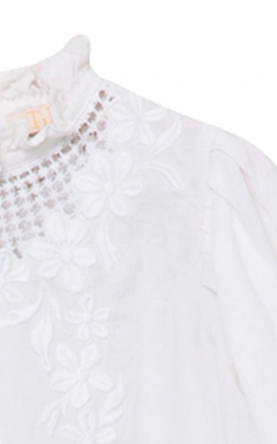 Shop Bytimo Crochet Line-blend Top In White