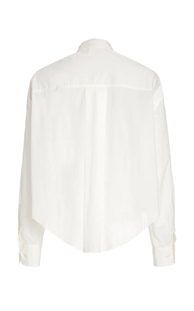 Shop Atm Anthony Thomas Melillo Oversized Cotton Poplin Shirt In White