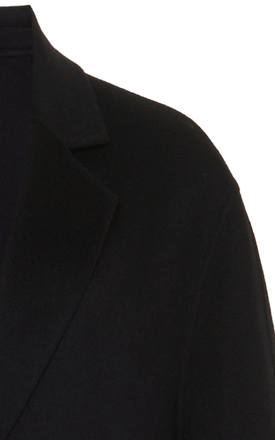 Shop Joseph Cenda Belted Wool-cashmere Wrap Jacket In Black