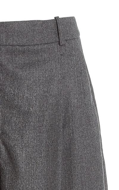 Shop Stella Mccartney Dawson Cropped Wool Straight-leg Pants In Grey
