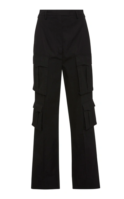 Shop Prada Cotton-gabardine Cargo Pants In Black