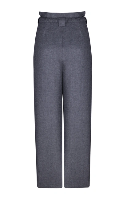 Shop Anna October High-rise Wool-blend Pants In Grey