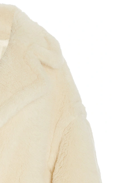 Shop Max Mara Women's Oversized Alpaca-blend Teddy Coat In White