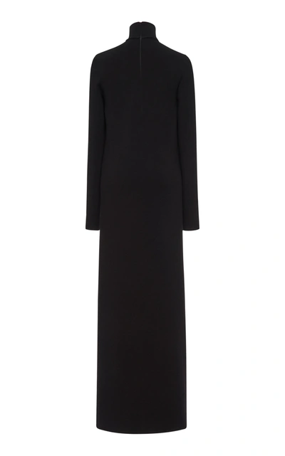 Shop Bottega Veneta Wool-blend Maxi Dress In Black