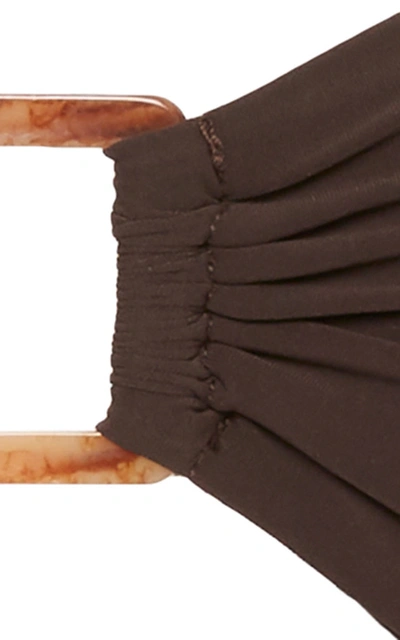 Shop Anemone Women's The Tortoise Ring-detailed Bandeau Bikini Top In Brown,black
