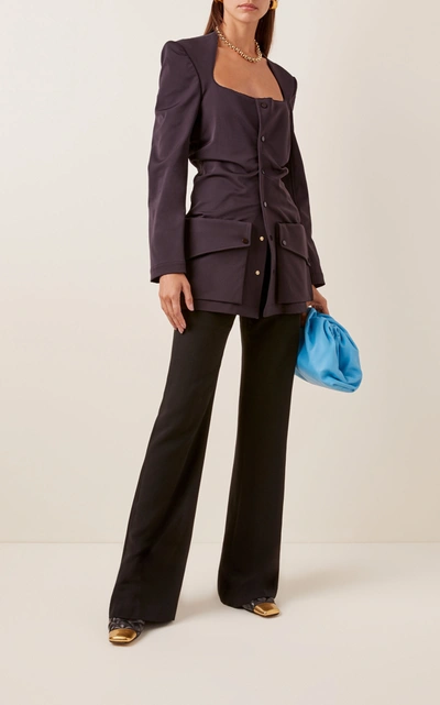 Bottega Veneta Technical Gabardine Blazer In Brown