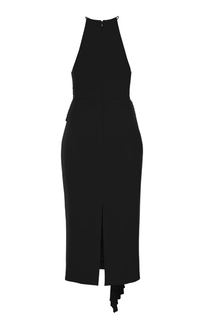 Shop Acler Bercy Draped Jersey Midi Dress In Black