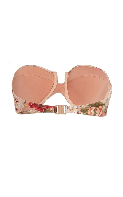 Shop Zimmermann Women's Cassia Floral Bikini Top In Pink