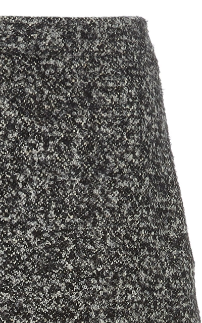 Shop Joseph Sibyl Wool-blend Bouclã© Tweed A-line Midi Skirt In Black/white