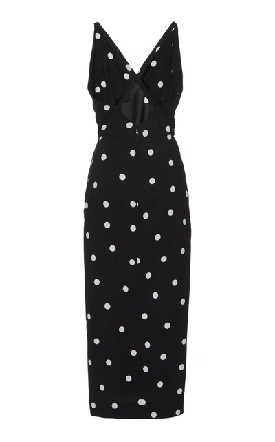 Shop Dolce & Gabbana Women's Polka-dot Cady Dress In Black