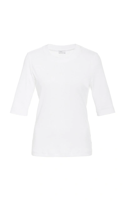 Shop Rosetta Getty Fitted Cotton T-shirt In White