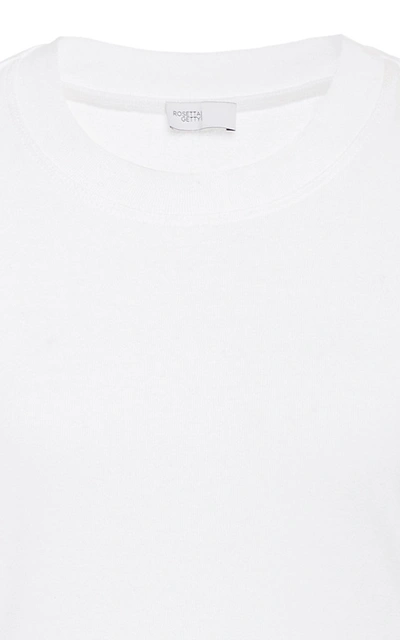 Shop Rosetta Getty Fitted Cotton T-shirt In White