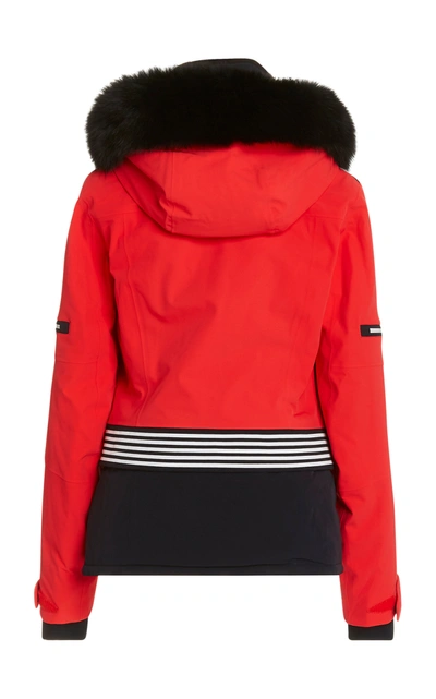 Shop Toni Sailer Women's Penelope Fur-trimmed Nylon Ski Jacket In Red