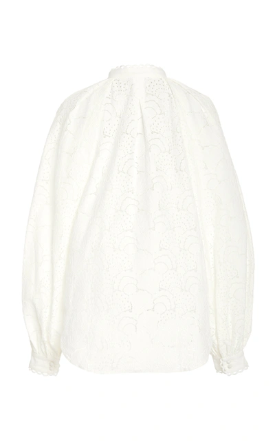 Shop Acler Women's Cookes Lace Cotton Blouse In White