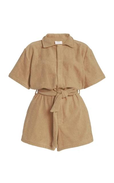 Shop Terry Women's Il Pareo Dyed Cotton- Playsuit In Neutral