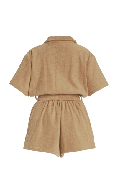 Shop Terry Women's Il Pareo Dyed Cotton- Playsuit In Neutral