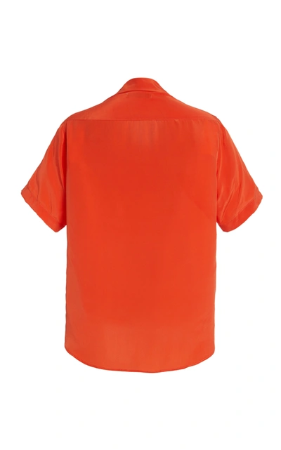 Shop Ciao Lucia Women's Gio Silk Button-down Shirt In Orange