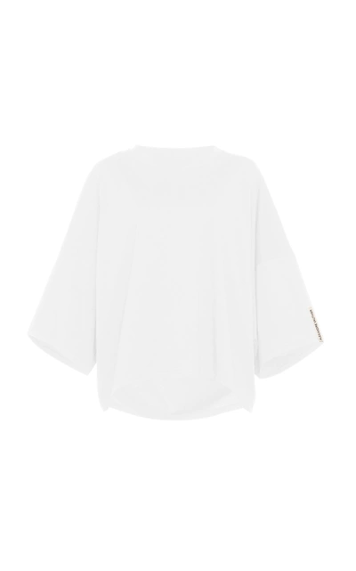 Shop Alexandre Vauthier Oversized Cotton-jersey T-shirt In White