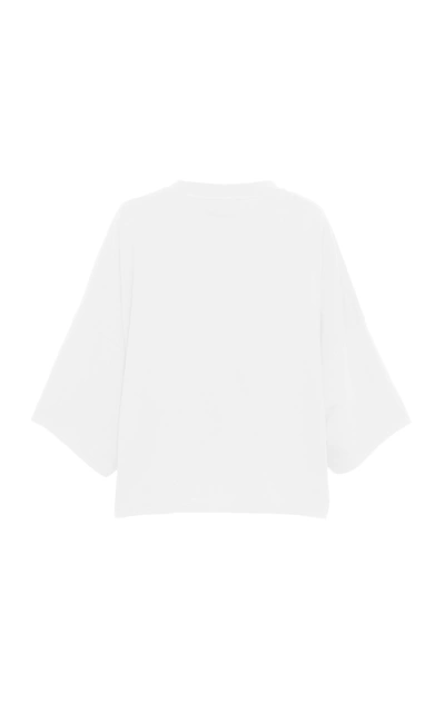 Shop Alexandre Vauthier Oversized Cotton-jersey T-shirt In White