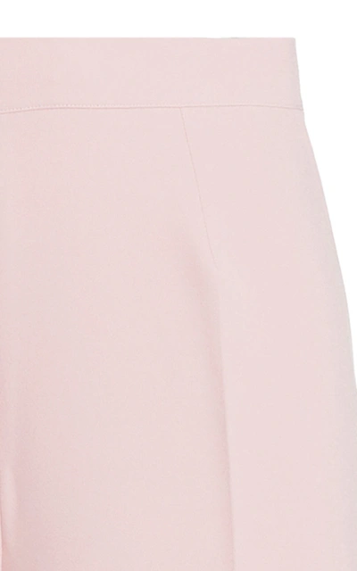 Shop Safiyaa Halluana Stretch-crepe Flare-leg Trousers In Pink