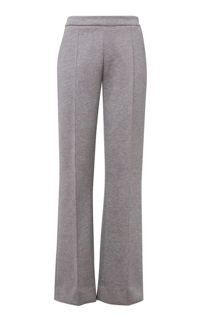 Shop Dorothee Schumacher Minimalistic Charme Cotton-jersey Straight-leg Pants In Grey