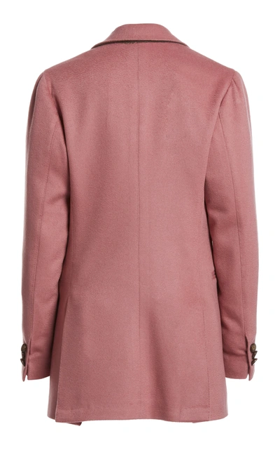 Shop Giuliva Heritage The Stella Cashmere Double-breasted Blazer In Pink