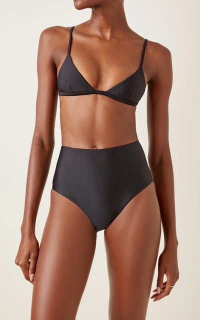 Shop Matteau Swim Women's Petite Triangle Bikini Top In Black,floral