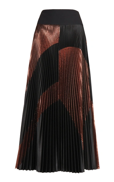Shop Stella Mccartney Women's Areley Metallic Pleated Satin Maxi Skirt In Multi