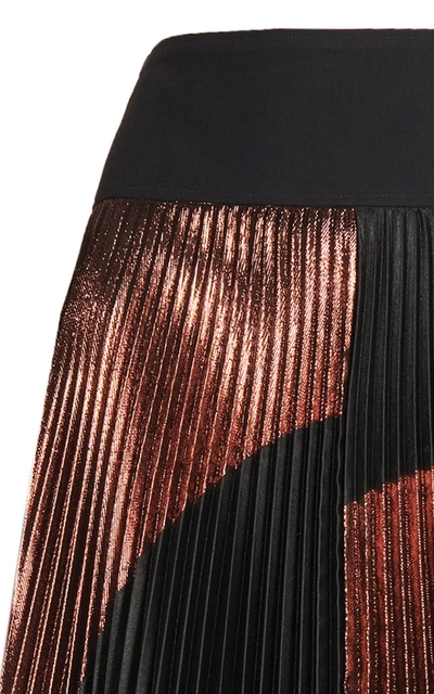 Shop Stella Mccartney Women's Areley Metallic Pleated Satin Maxi Skirt In Multi